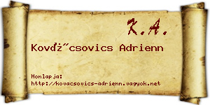 Kovácsovics Adrienn névjegykártya
